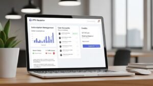 Key components of an IPTV subscription reseller program dashboard