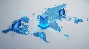 A digital tablet showing financial growth and profit charts for a successful streaming subscription business.